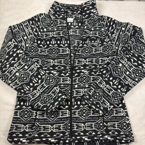 Columbia Women's Benton Springs Aztec Fleece Jacket Large White Black